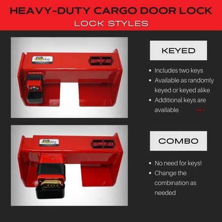 The Equipment Lock Company Heavy Duty Cargo Door Lock, Includes 2 keys for the high security barrel lock HDCDL-RK